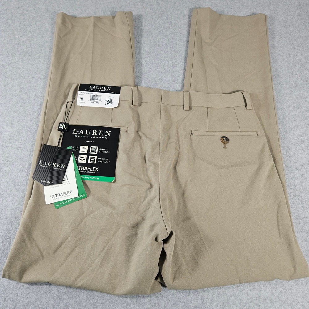Lauren Ralph Lauren Pants Mens 30x30 Tan Dress Norton Classic Fit Ultra Flex NWT - Picture 4 of 10